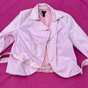 Lane Bryant Soft Pink Trench Coat